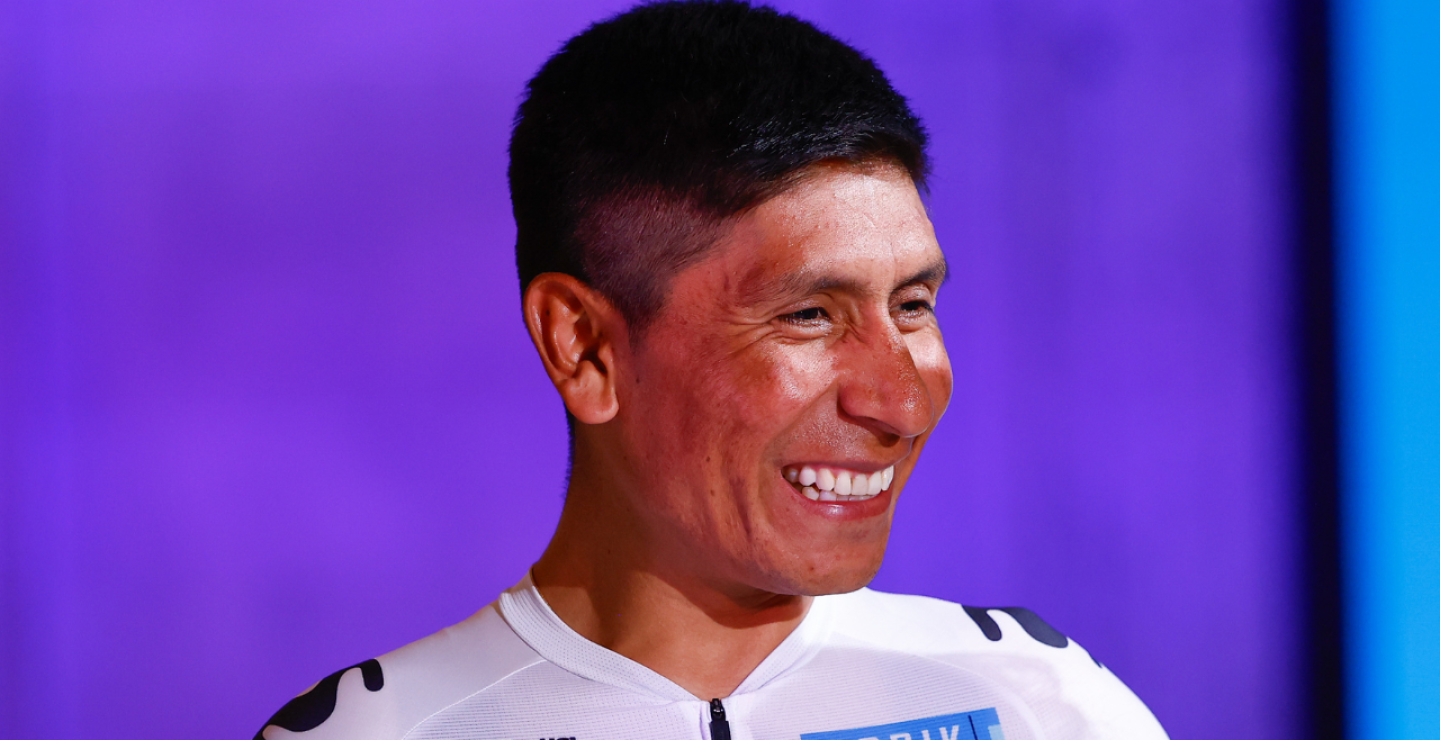 Nairo Quintana, ciclista colombiano del Movistar Team, corre el Giro de Italia 2025