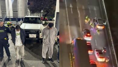 Video: persecución para atrapar ladrones en Bogotá terminó en plan candado con halcón de la Policía