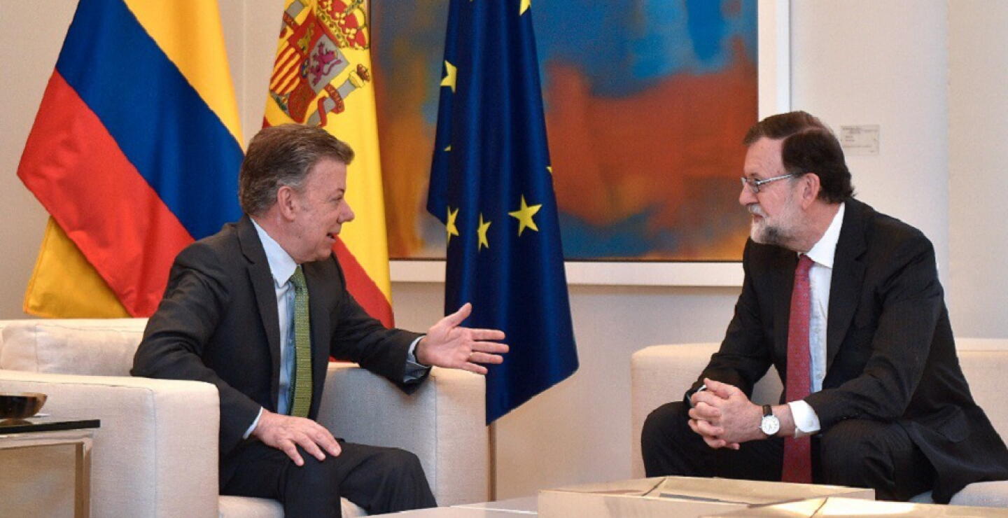 306232_BLU Radio. Juan Manuel Santos y Mariano Rajoy / Foto: AFP.