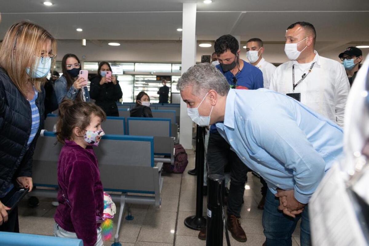 Iván Duque en el Aeropuerto Internacional Rafael Núñez