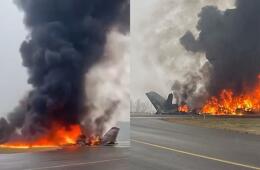 Grave accidente aéreo con varios fallecidos: impresionantes imágenes del avión en llamas