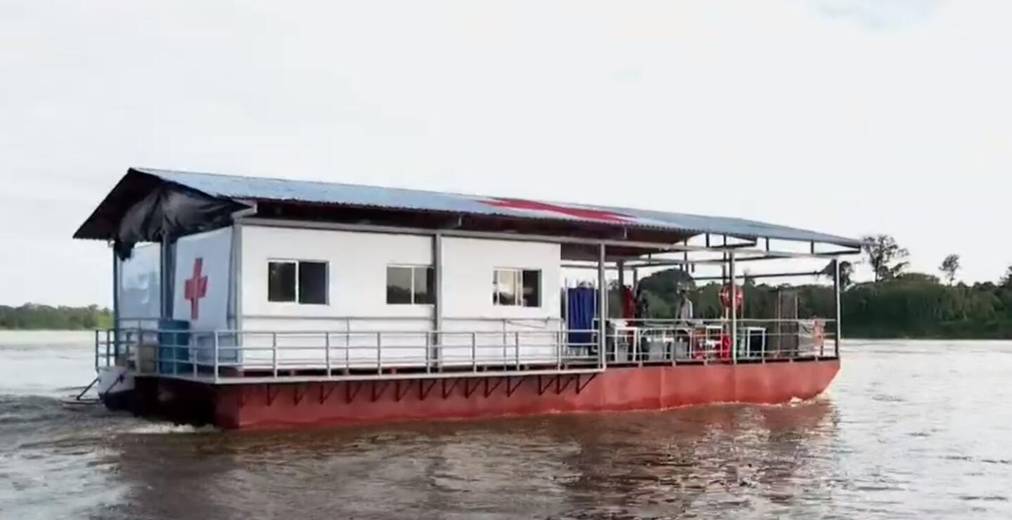 Así funciona la balsa humanitaria de Orinoquia dirigida por la Cruz Roja Colombiana