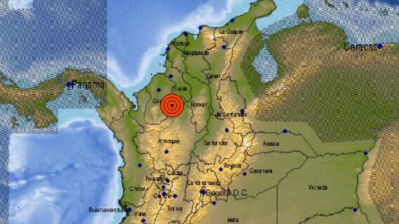 El epicentro del temblor fue en el departamento de Córdoba El epicentro del temblor fue en el departamento de Córdoba
