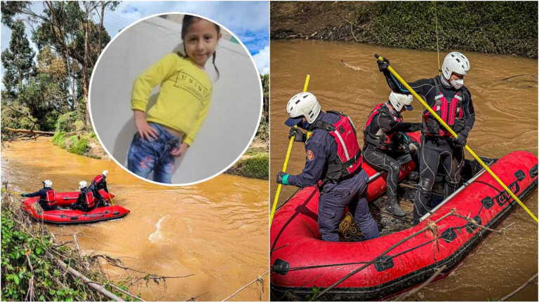 Saray Rio Saray Rojas, de 8 años, desapareció en Usme luego de ser arrastrada por ...