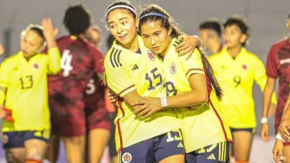 Jugadoras de la Selección Colombia femenina en la victoria contra Venezuela. Jugadoras de la Selección Colombia femenina en la victoria contra Venezuela.