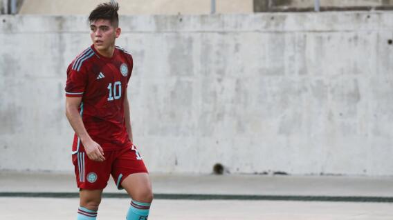 Daniel Ruiz, volante y número '10' de la Selección Colombia Sub-23, en medio de un partido Daniel Ruiz, volante y número '10' de la Selección Colombia Sub-23, en medio de un partido