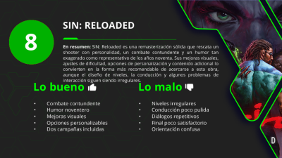 Calificación SiN: Reloaded