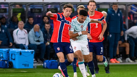 Portugal y Noruega se enfrentan en la Liga de Naciones. 