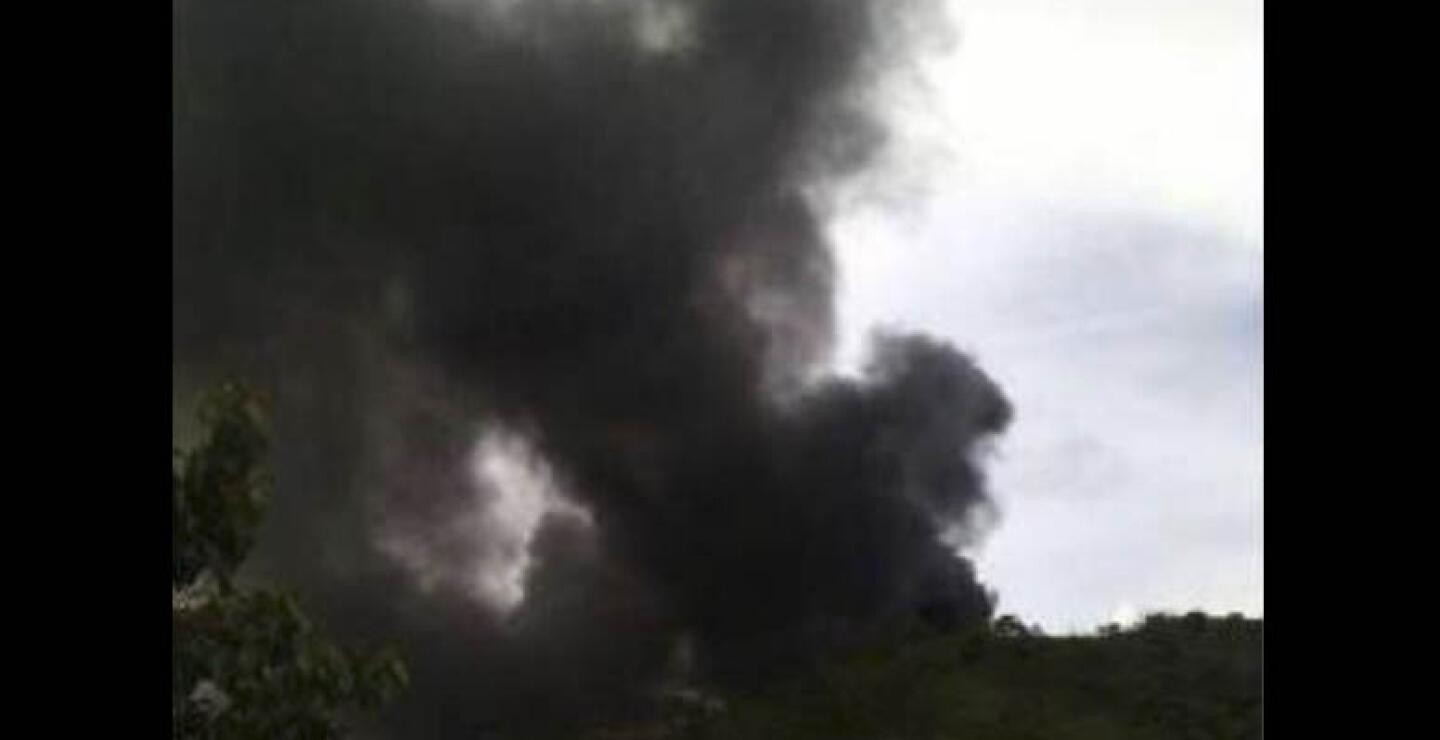 Vehículos quemados en Tarazá, Antioquia