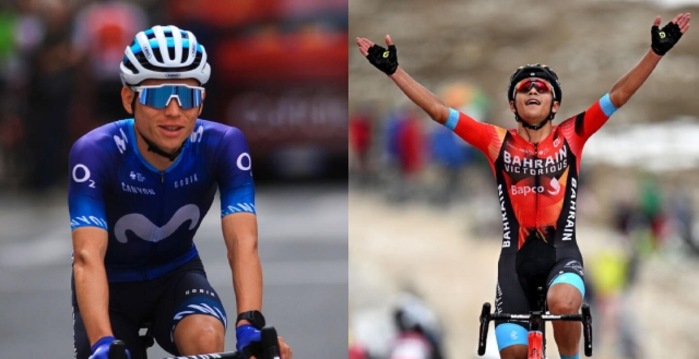 Einer Rubio y Santiago Buitrago durante el Giro de Italia 2023