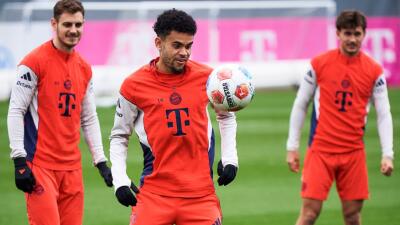 Luis Díaz en uno de los entrenamientos con Bayern Múnich. 