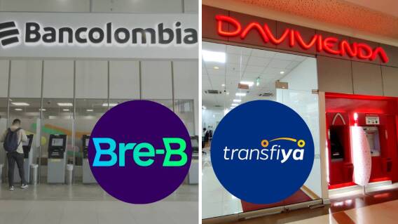 Bancolombia, Davivienda y otros bancos que cuentan con Transfiya y Bre-B Bancolombia, Davivienda y otros bancos que cuentan con Transfiya y Bre-B