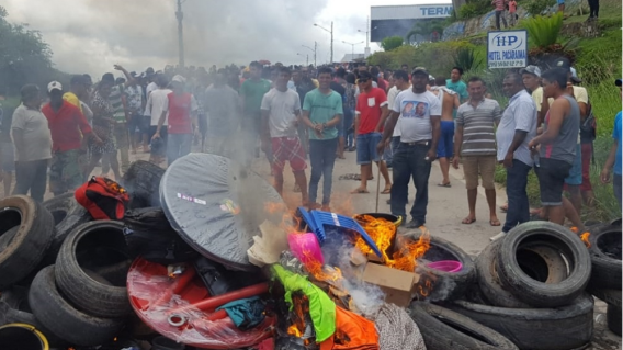 313475_Blu Radio. Protestas en Brasil por migración de Venezolanos. Foto: AFP