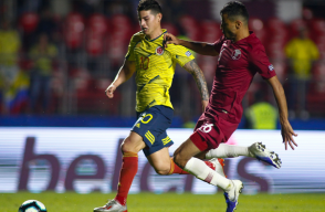 336879_BLU Radio // James Rodríguez vs Catar // AFP