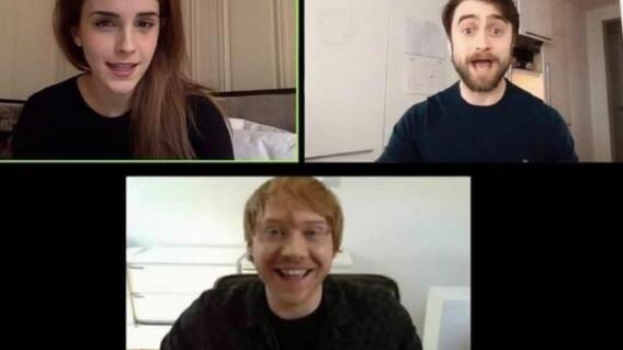 23301_Videollamada de los actores de Harry Potter - Foto Facebook 23301_Videollamada de los actores de Harry Potter - Foto Facebook