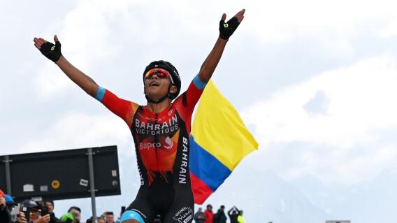 Santiago Buitrago, ciclista colombiano del Bahrain Victorious, en el Giro de Italia 2023 Santiago Buitrago, ciclista colombiano del Bahrain Victorious, en el Giro de Italia 2023