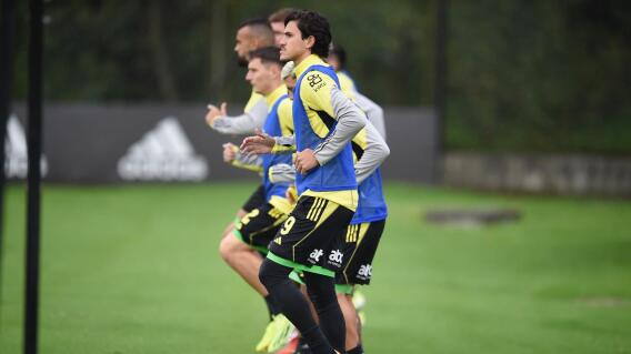 Flamengo en su sesión de entrenamiento en Bogotá previo al partido contra Millonarios. Flamengo en su sesión de entrenamiento en Bogotá previo al partido contra Millonarios.
