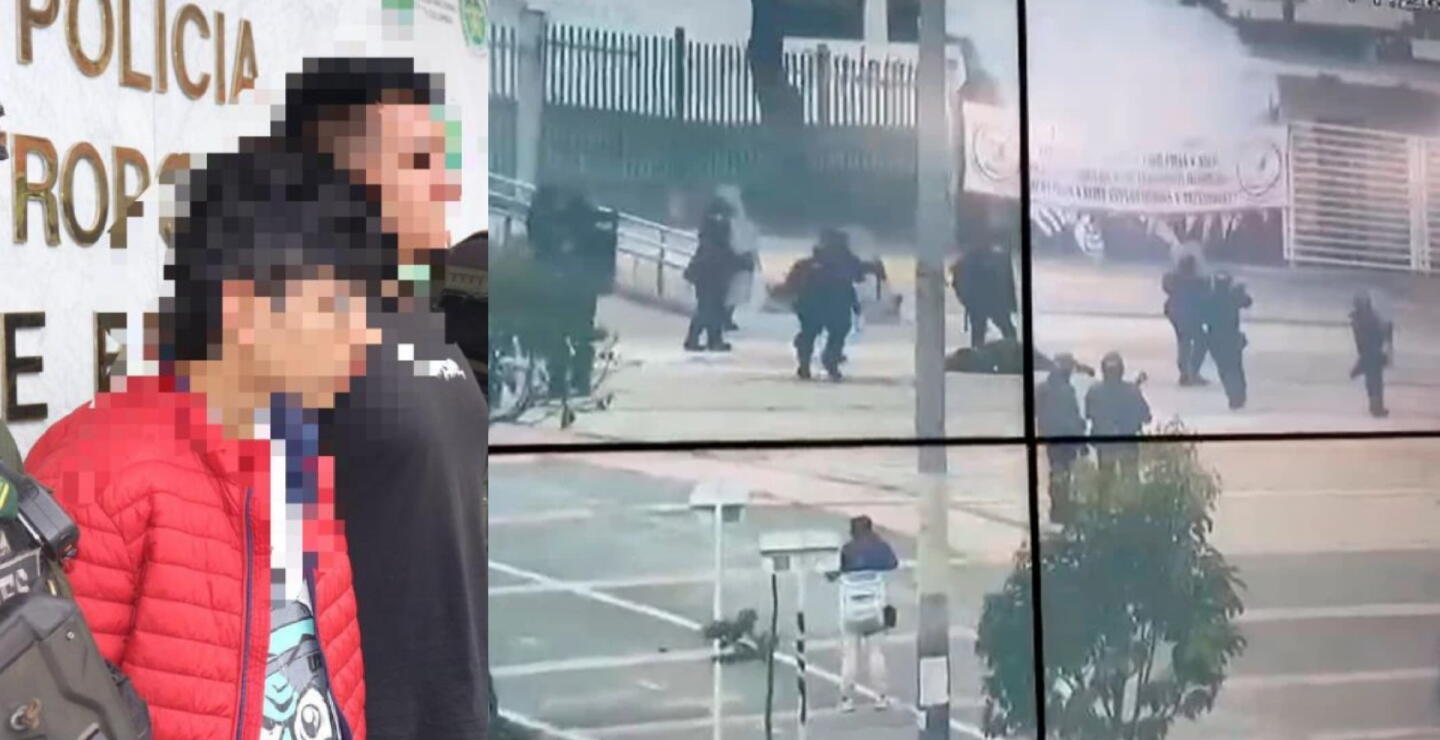 Capturan al hombre que lanzó la papa bomba contra policía del Esmad en la U. Nacional