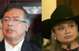 El presidente Gustavo Petro y la Representante Lina María Garrido.