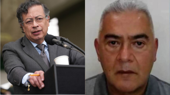 Diego Marín Buitrago, alias ‘Papá Pitufo, y Gustavo Petro. Diego Marín Buitrago, alias ‘Papá Pitufo, y Gustavo Petro.