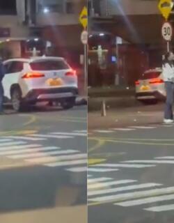 Robo de vehículo frente a McDonald's ubicado en el norte de Bogotá quedó en video