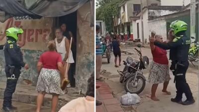 Mujer adulta mayor arma escándalo en plena vía tras descubrir una presunta infidelidad