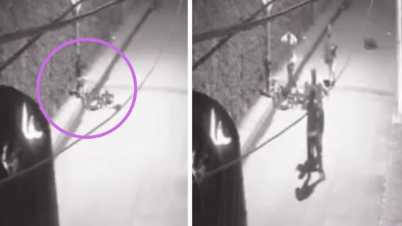 En videos de cámaras de seguridad quedó registrado el momento exacto del accidente En videos de cámaras de seguridad quedó registrado el momento exacto del accidente