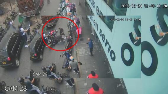 Atacan a vigilante informal en pleno centro de Bucaramanga