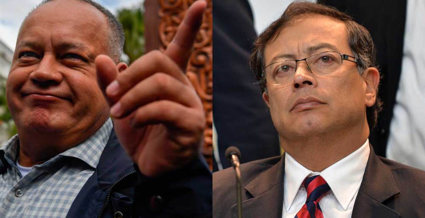 353225_Gustavo Petro y Diosdado Cabello / Fotos: AFP