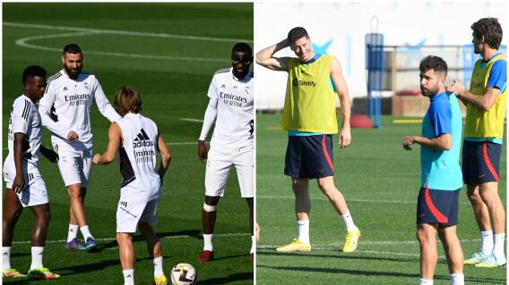 Real Madrid y Barcelona se enfrentan este domingo en el estadio Santiago Bernabéu.