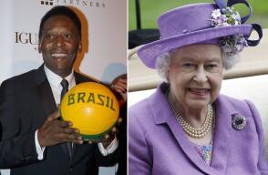 Pelé y La Reina Isabel