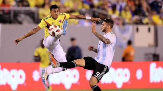 Jeison Murillo en un partido con la Selección Colombia. 