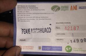 347902_BLU Radio // El peaje para automóviles pasó de $11.300 a $14.900 // Foto: Cortesía
