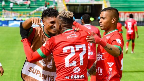Patriotas celebra uno de sus goles contra Deportes Tolima, en la fecha 18 de la Liga BetPlay II-2024 Patriotas celebra uno de sus goles contra Deportes Tolima, en la fecha 18 de la Liga BetPlay II-2024