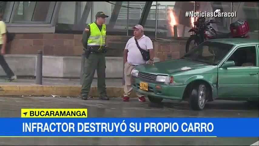 Transportador ilegal le rompió los vidrios a su carro porque lo inmovilizaron