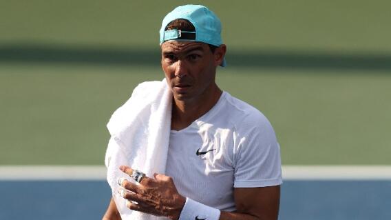 Rafael Nadal durante una sesión de práctica en la previa del Abierto de Estados Unidos 2022. Rafael Nadal durante una sesión de práctica en la previa del Abierto de Estados Unidos 2022.