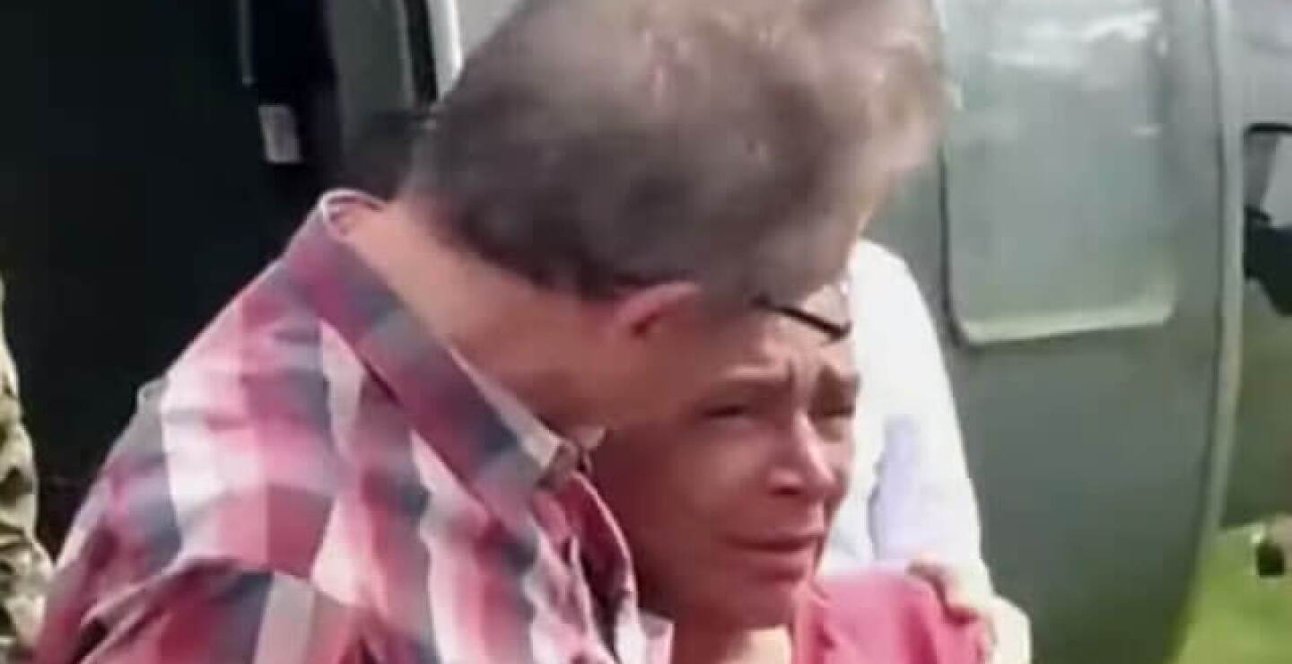 Encuentro entre Doralba Agudelo y su esposo Javier Penagos.
