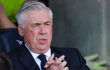 Carlo Ancelotti, entrenador del Real Madrid, en el partido contra Barcelona, por La Liga de España