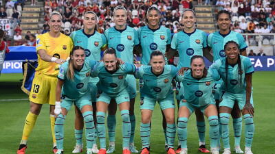 El Barcelona femenino en un partido de la Champions League esta temporada.