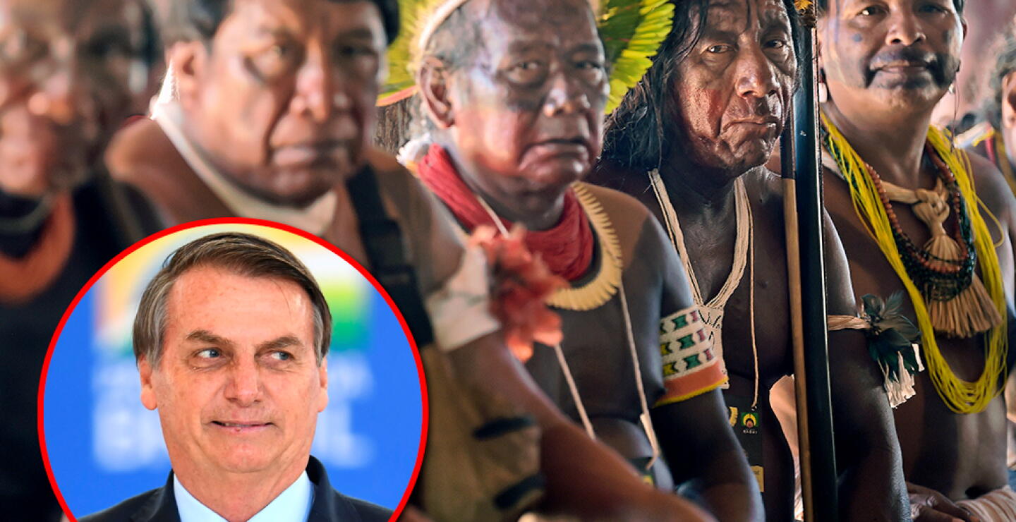 353524_Bolsonaro, indígenas / Foto: AFP