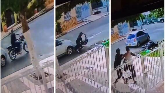 Conductor evitó que motoladrones se salieran con la suya echándoles el carro por encima: video