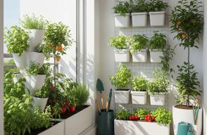 Imagen referencial de huerta casera dentro de un apartamento