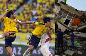Partido de 'Levantemos a Colombia' para recaudar fondos y ayudas por los damnificados por el terremoto en nuestro país. 
