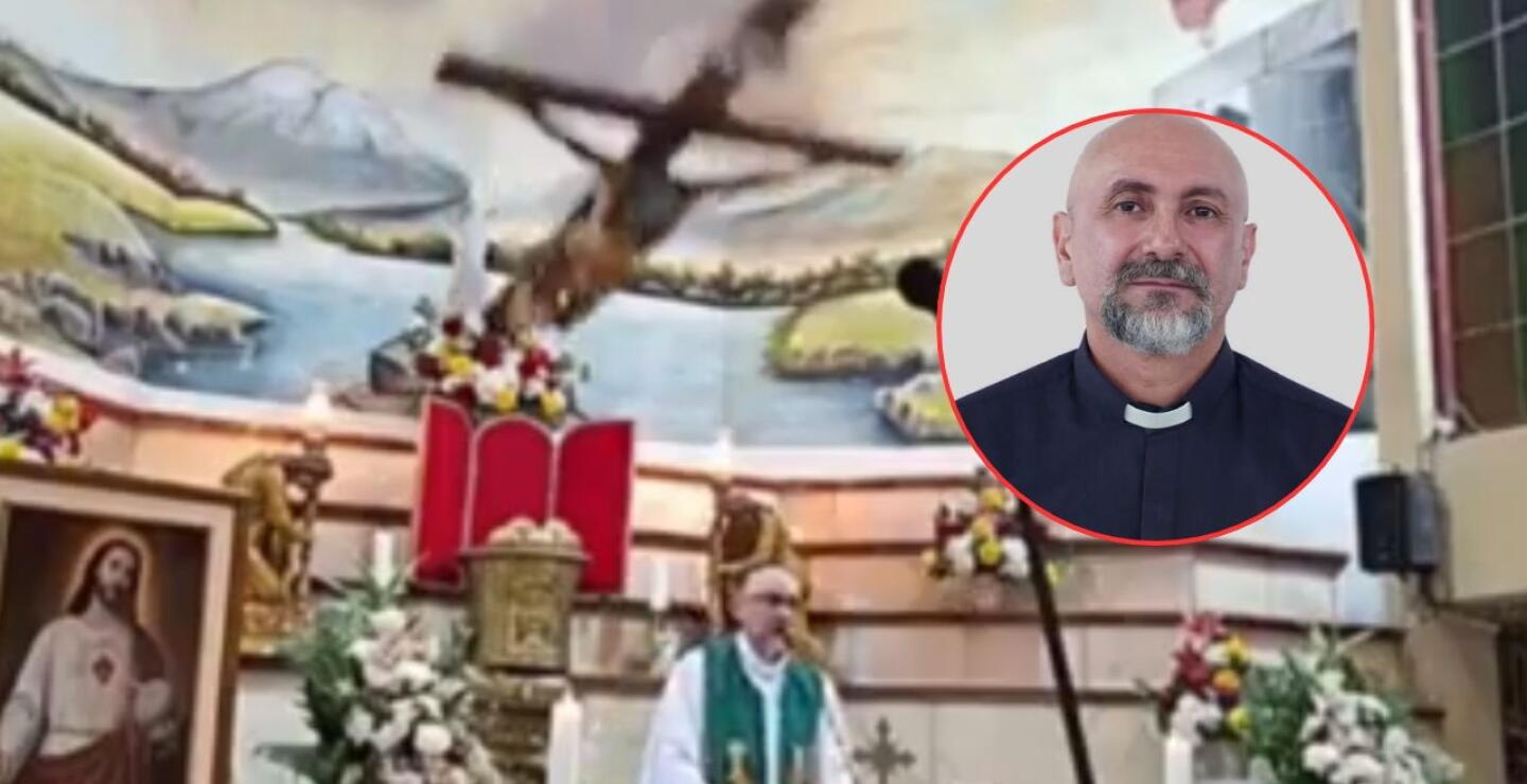 Cura murió tras caerle una cruz