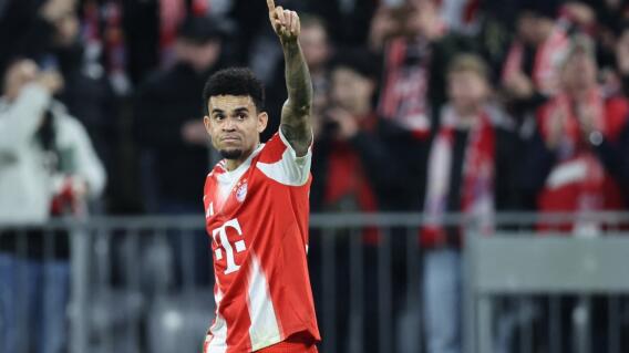 Luis Díaz en juego del Bayern Múnich.