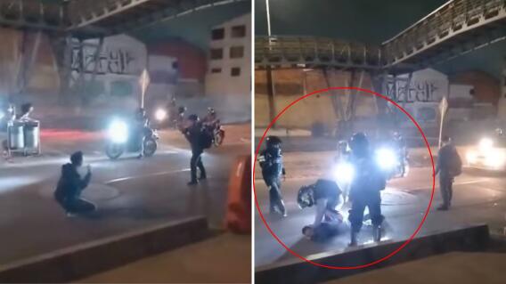 Motociclista impidió robo nocturno en Bogotá: sacó un arma e intimidó al ladrón Motociclista impidió robo nocturno en Bogotá: sacó un arma e intimidó al ladrón