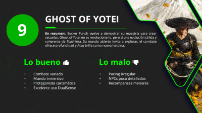 Calificación Ghost of Yotei