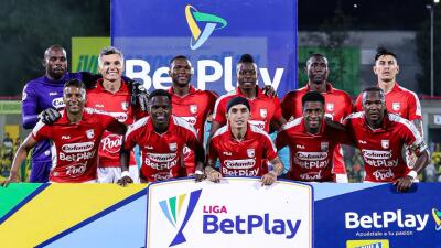 La formación titular de Santa Fe en su visita al Bucaramanga por la fecha 14 de la Liga BetPlay I-2026.