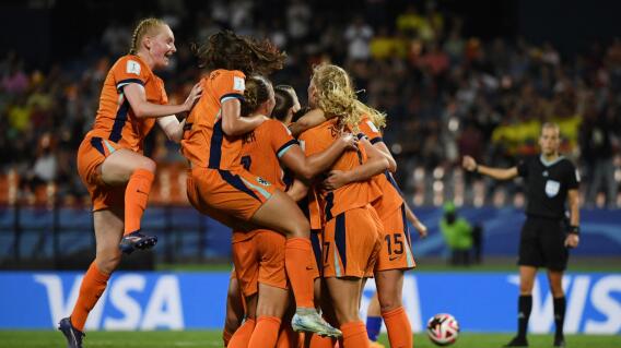 Países Bajos celebra en el Mundial femenino Sub-20 Países Bajos celebra en el Mundial femenino Sub-20