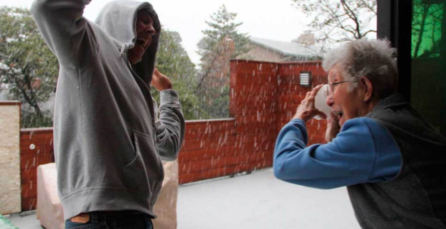 Disfrutando de la nieve